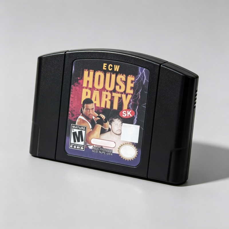 ECW House Party Mixtape SK Games Cartridge For Nintendo 64 Console US Version
