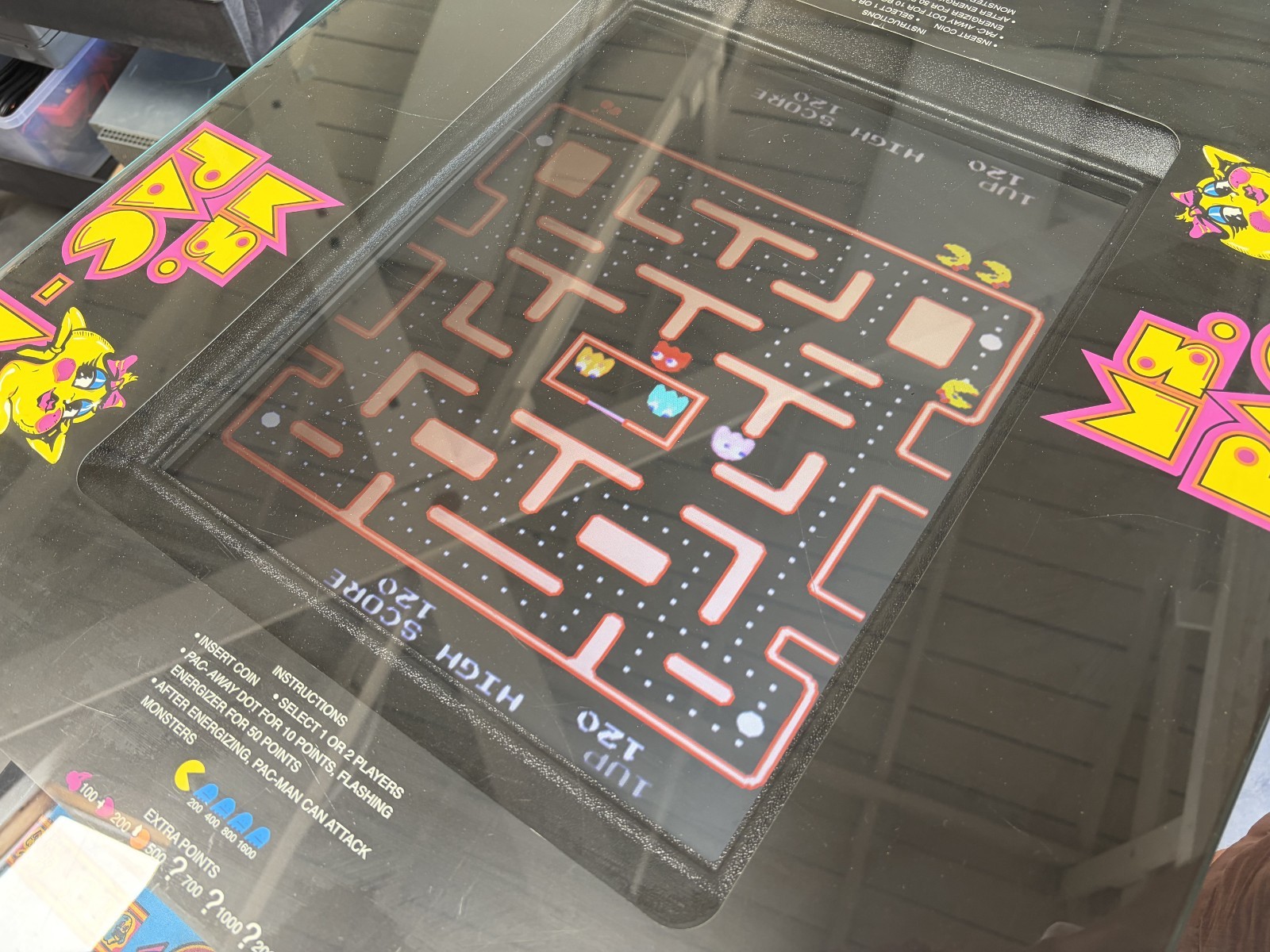 Ms Pacman Cocktail Table Video Arcade Game