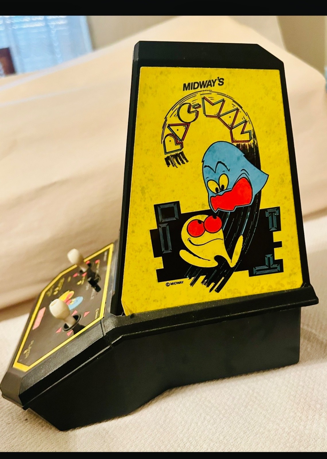 VINTAGE 1981 COLECO MIDWAY PAC MAN TABLE TOP MINI VIDEO ARCADE GAME TESTED WORKS