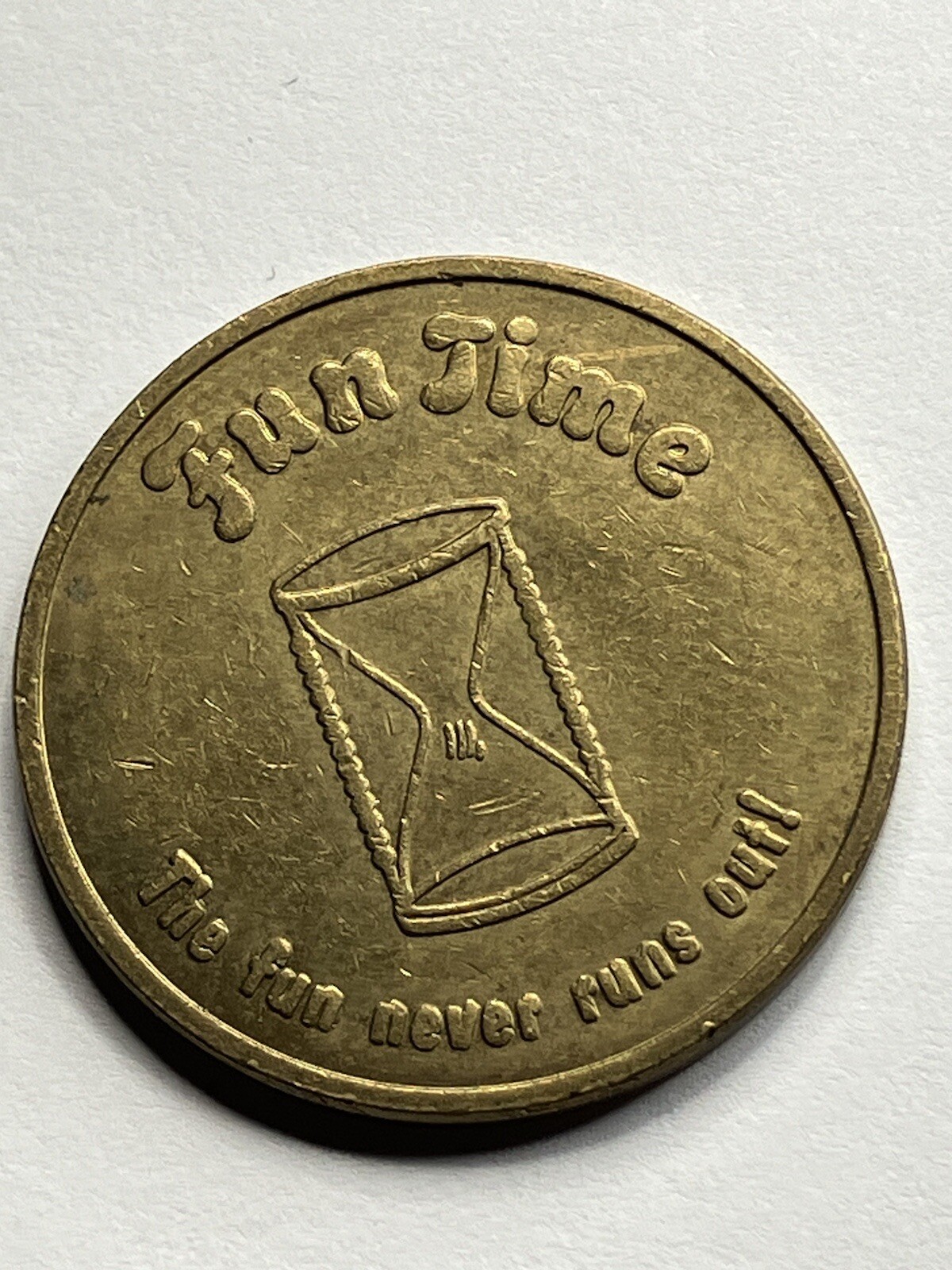 Vintage Fun Time Arcade Token Hour Glass Defunct #tb1