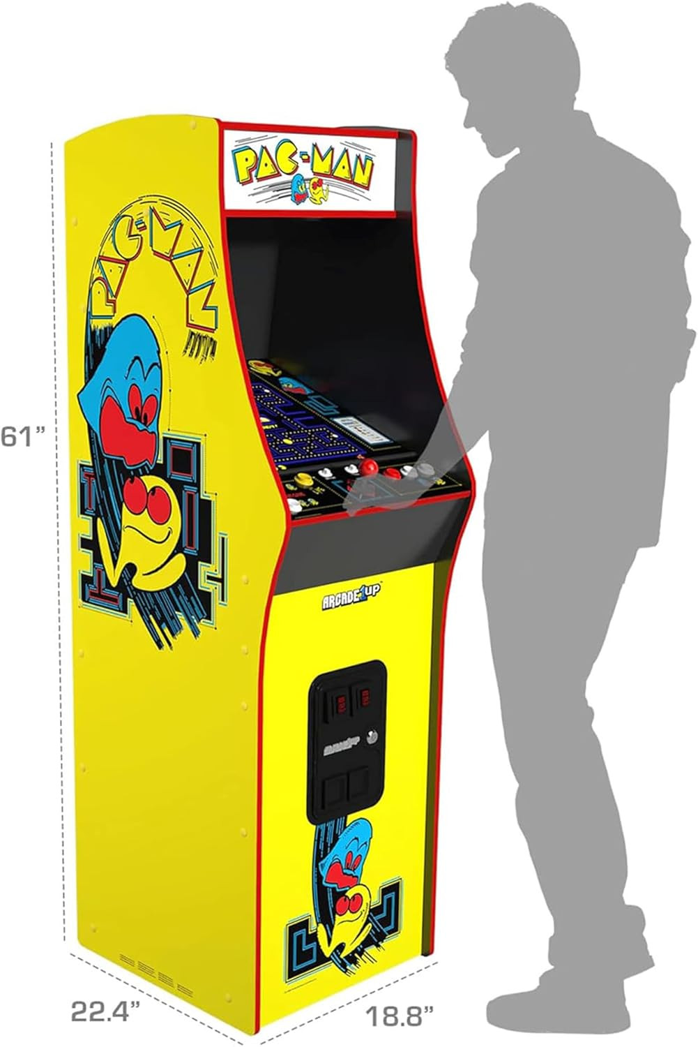 Pac-Man Deluxe Arcade Machine for Home – 5 Feet Tall – 14 Classic Games