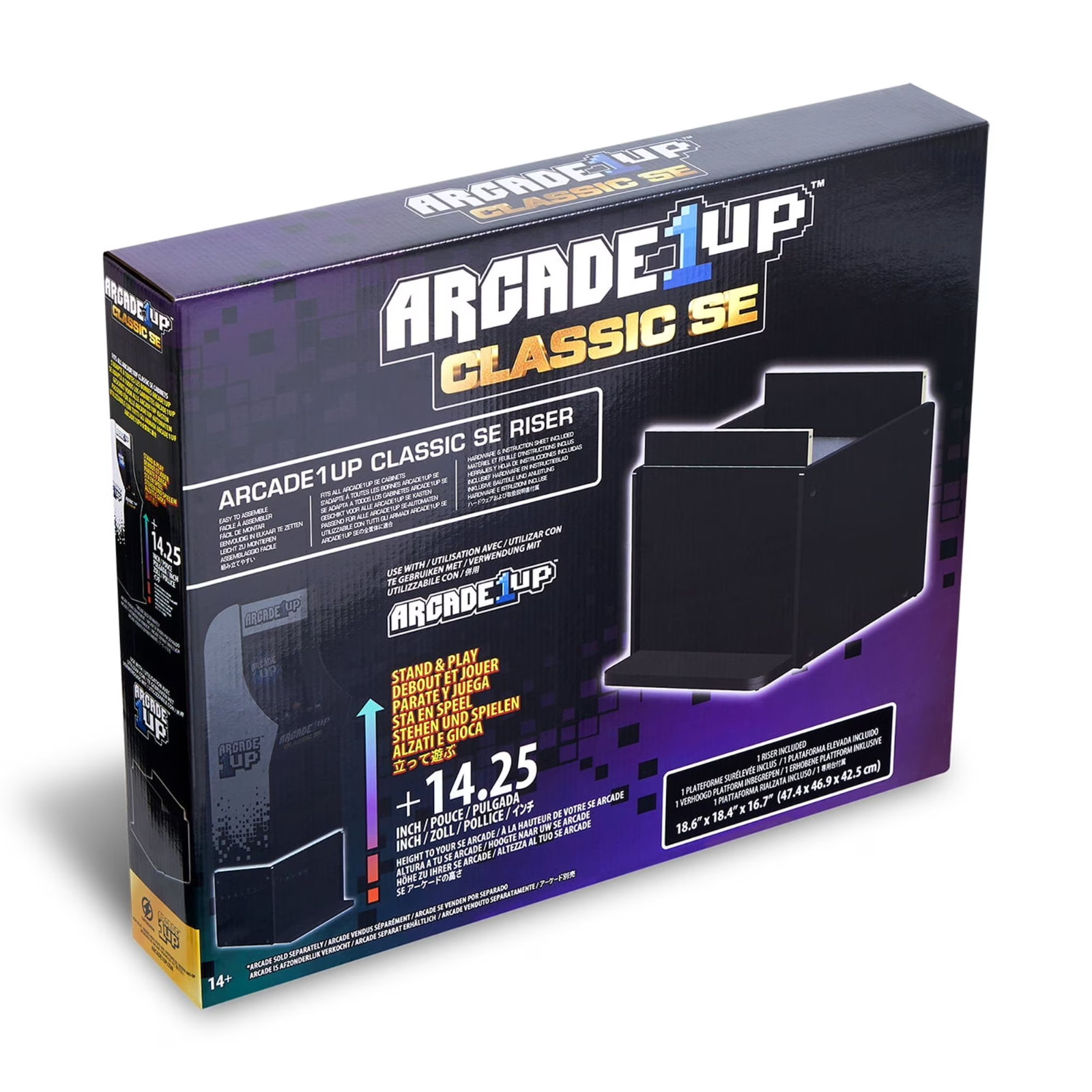 Arcade1Up Classic SE Arcade Machine Riser, Enhancing Gameplay Ergonomics Sturdy