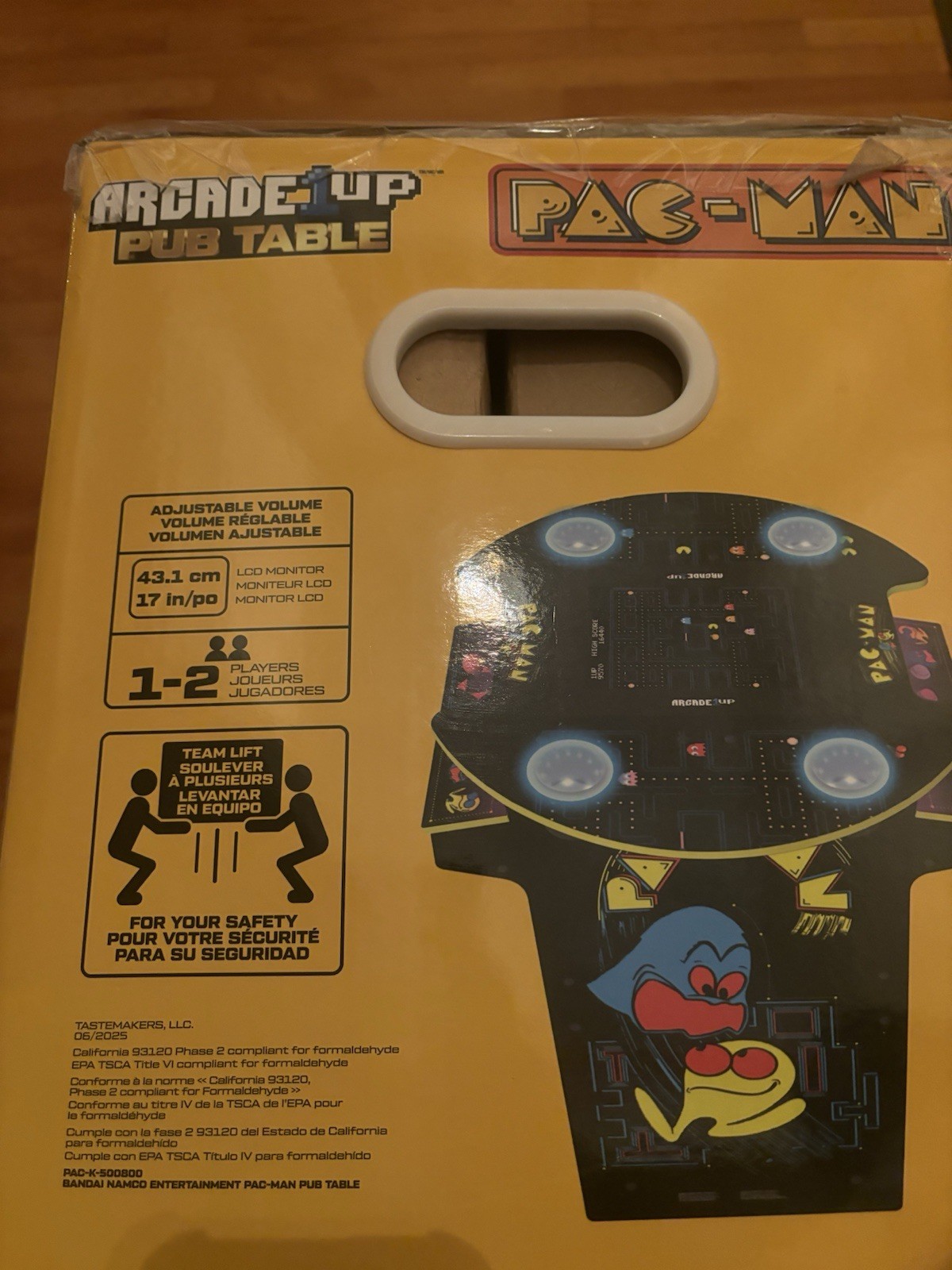 Arcade1Up PAC-MAN Pub Table Arcade Machine 6 Games: Galaga, Dig Dug, Rally-X