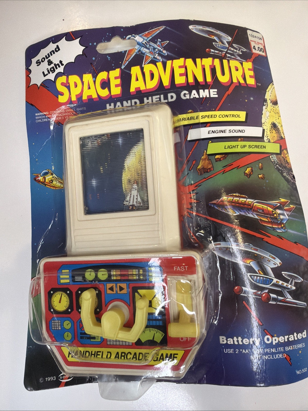 Vintage 1993 Soma Space Adventure Handheld Arcade Game On Sealed Package