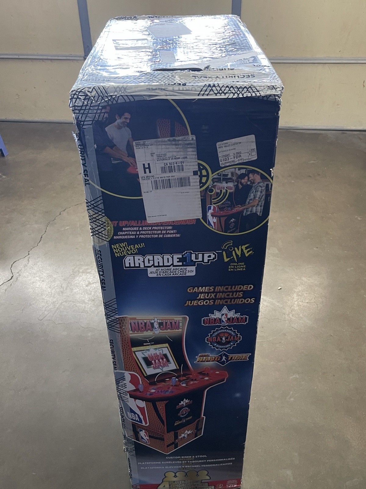 Arcade1up NBA Jam Arcade 4 player Machine w/Stool NBA Hangtime TournamentEdition