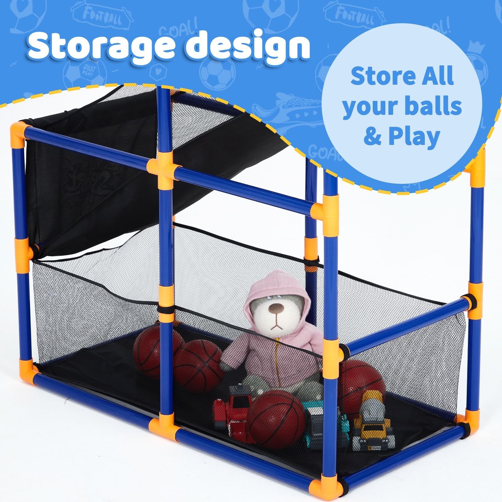 Basketball Arcade Game Set with 4 Balls – Indoor & Outdoor Basketball Hoop