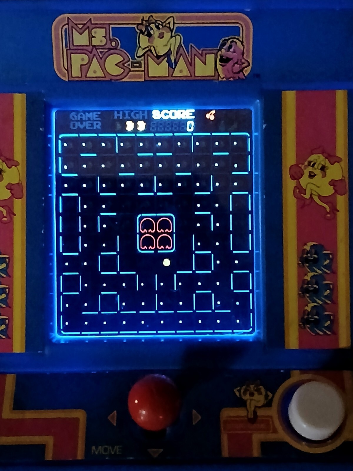 Ms. Pac-Man Hand Held Mini Arcade Video Game 2018 Pacman Pac Man Used Works!!