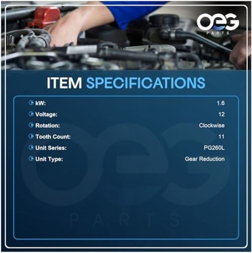 OEG Parts New Starter Compatible with Chevy Cavalier 2.4L 99-02, Malibu 2.4L