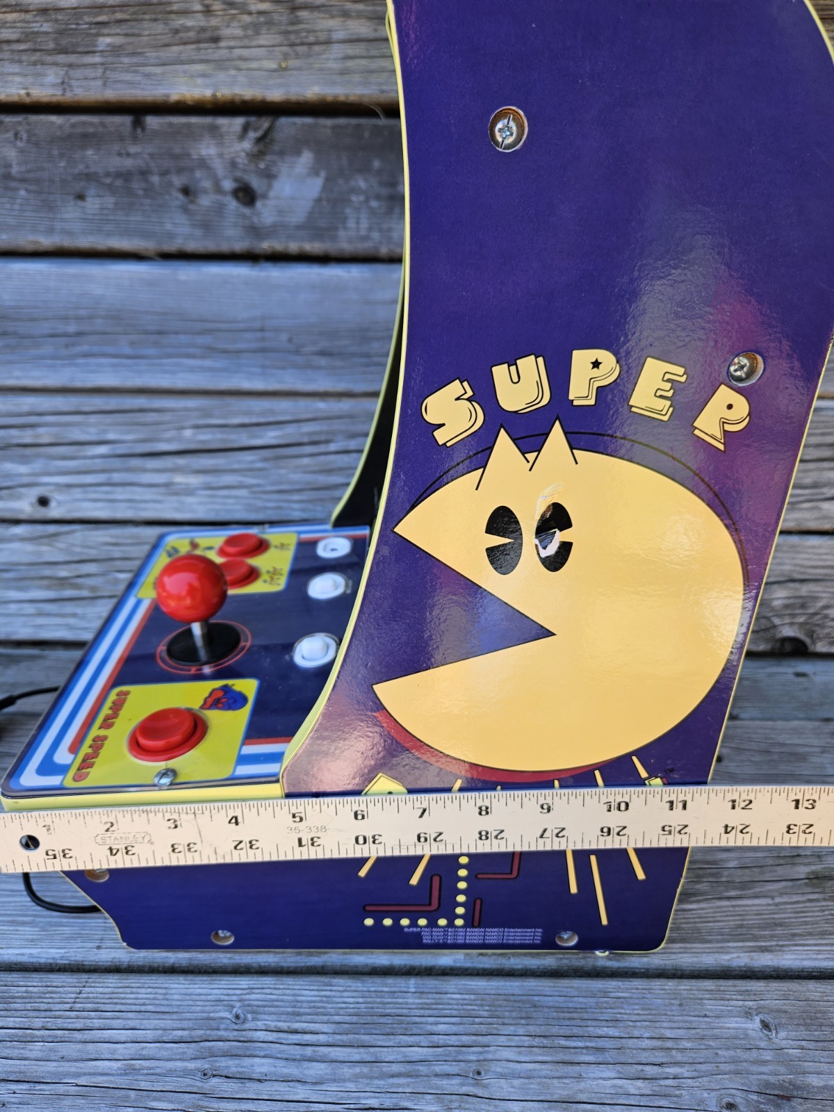 Arcade 1UP Super PAC-Man Counter Top Arcade Machine 4 Games PAC-C-01334 Tested