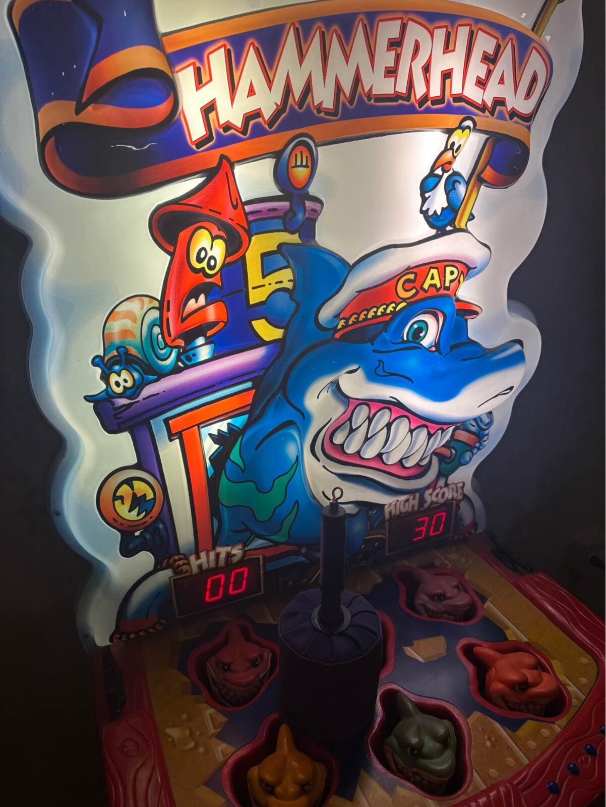 ICE Hammerhead WHACK A MOLE Arcade Redemption Game Machine – WORKING (Free Play)