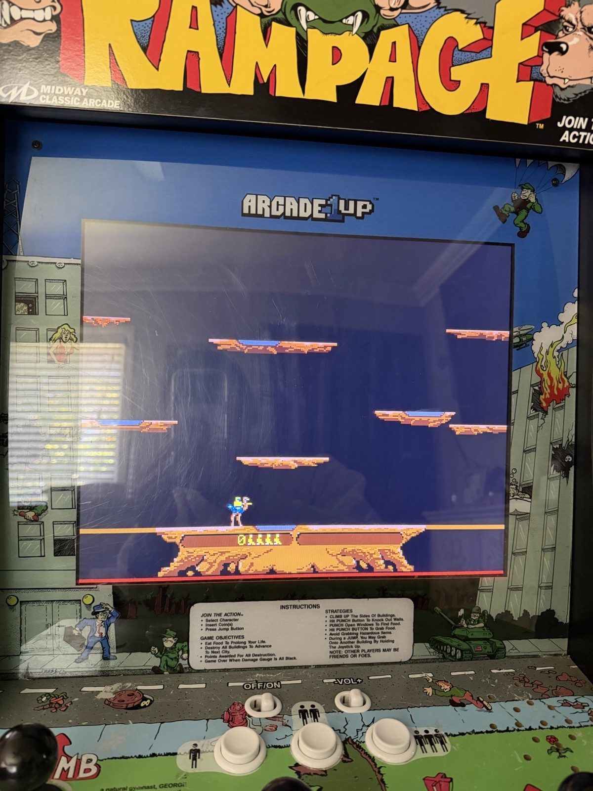 Arcade1up Midway Classic Arcade Machine Rampage Gauntlet Joust Defender