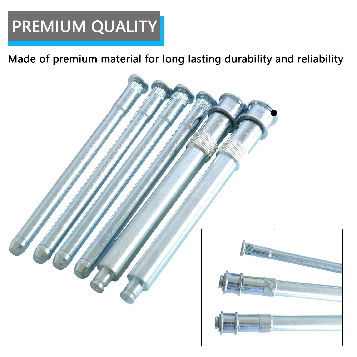 Door Hinge Pin Bushing Repair Kit with Spring & Roller Pin for Chevy GMC Trucks