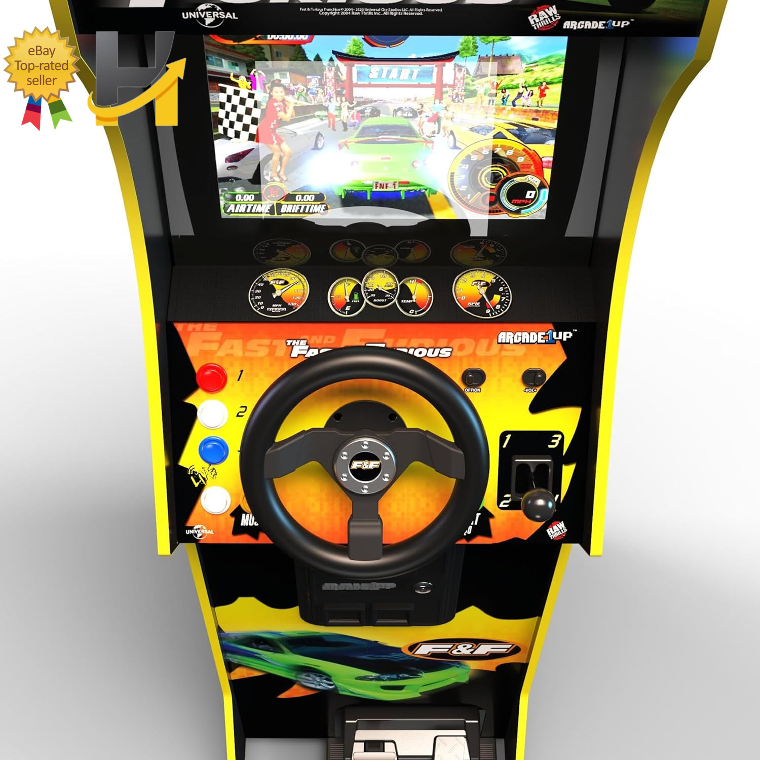 Arcade1Up The Fast and The Furious Deluxe Arcade Game Machine 17″ LCD Cabinet