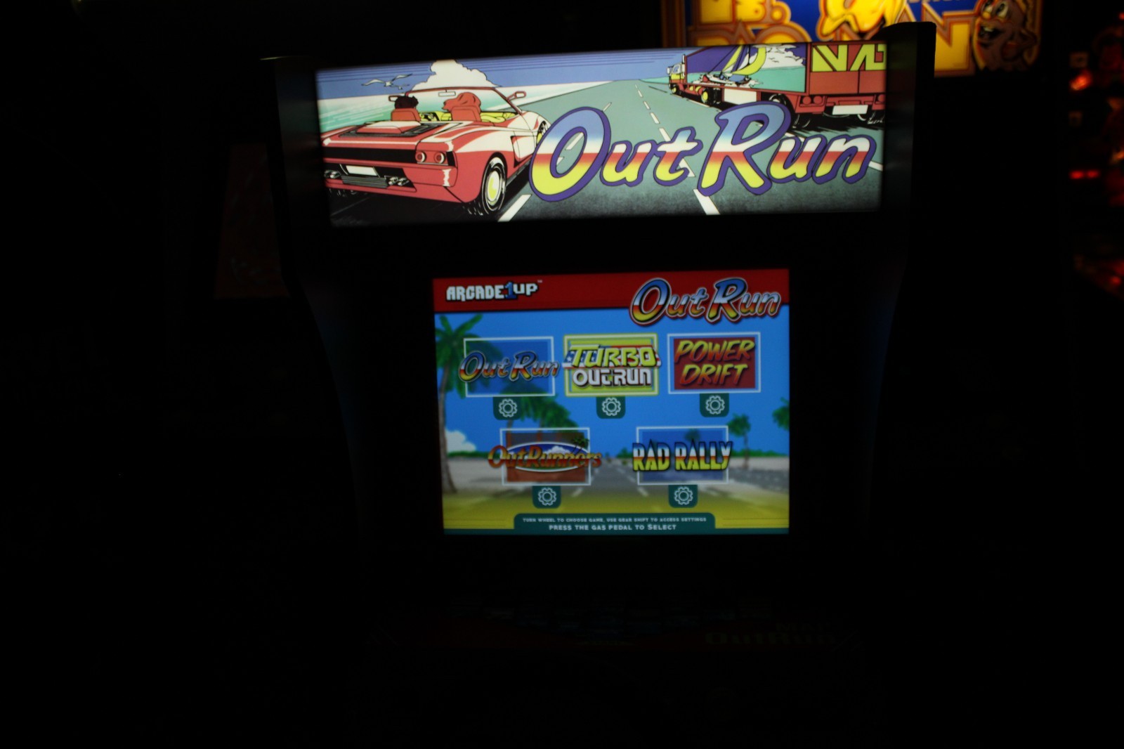 Arcade1UP Outrun Driver Arcade ,OutRunners, Rad Rally Power Drift – WORKING