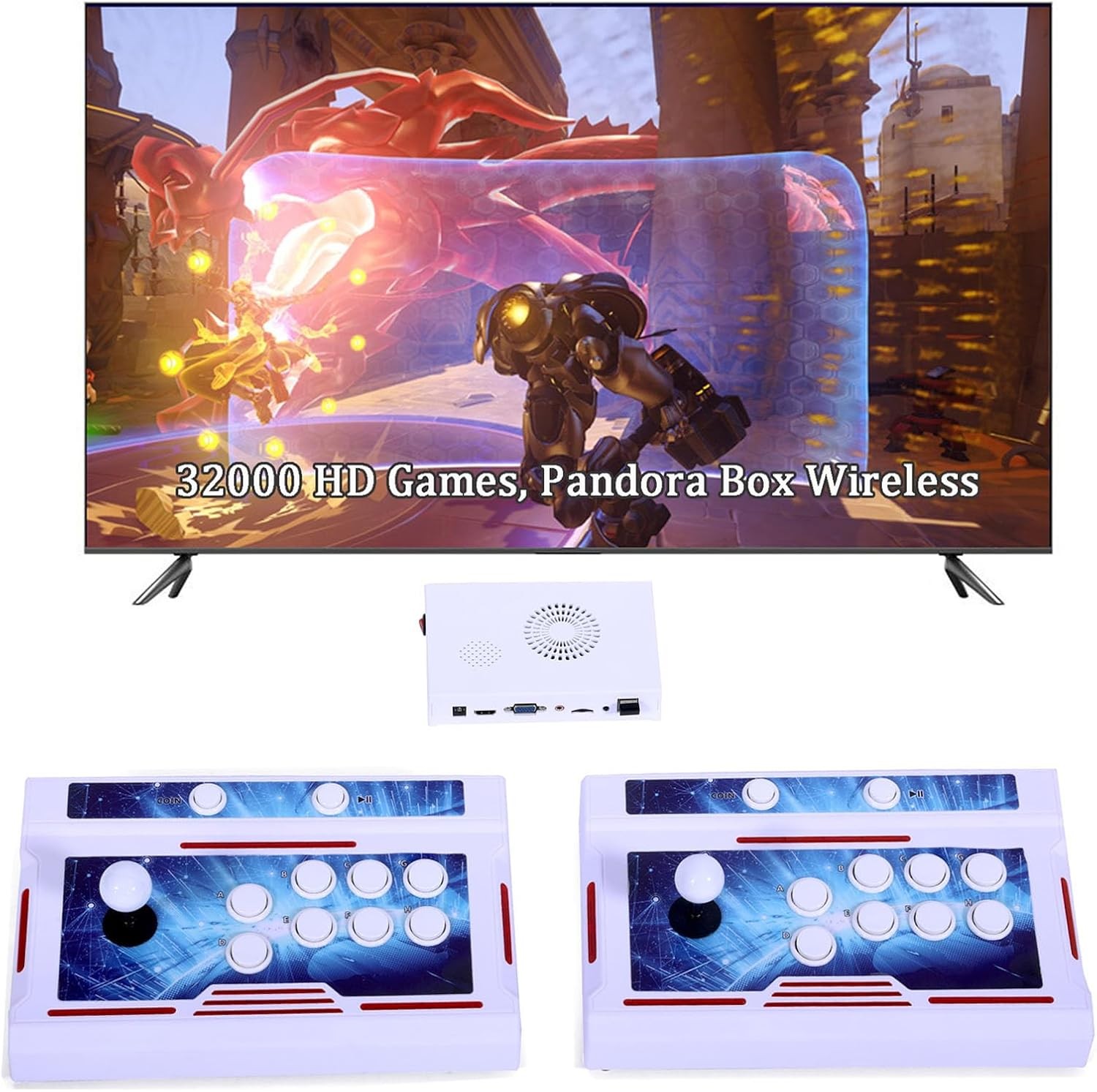Pandora Box Wireless Bluetooth 32000 Games 3D 1-4 Players