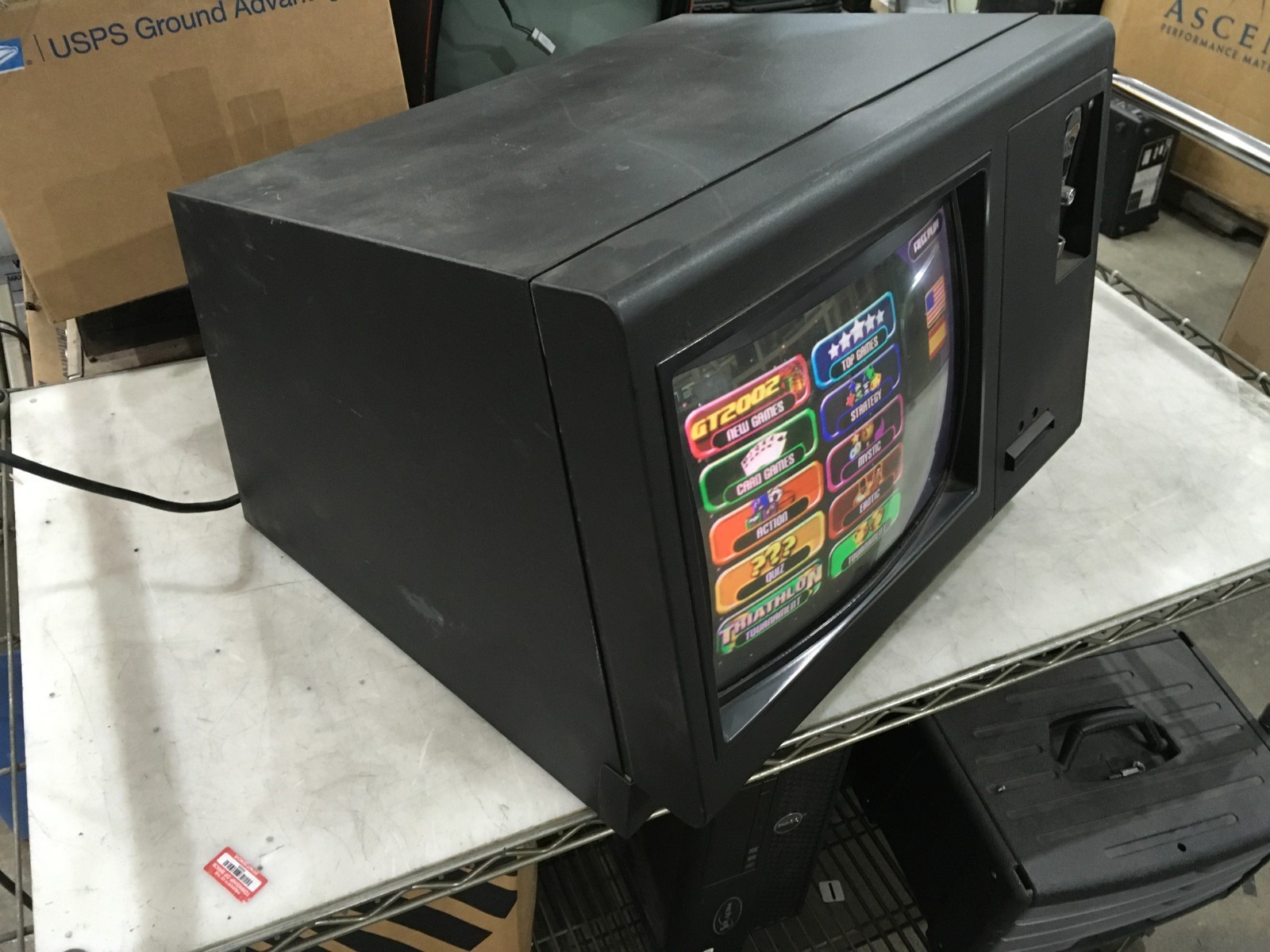 Vintage BAR Touchscreen Arcade Machine Countertop WORKS (Freeplay Enabled) RS