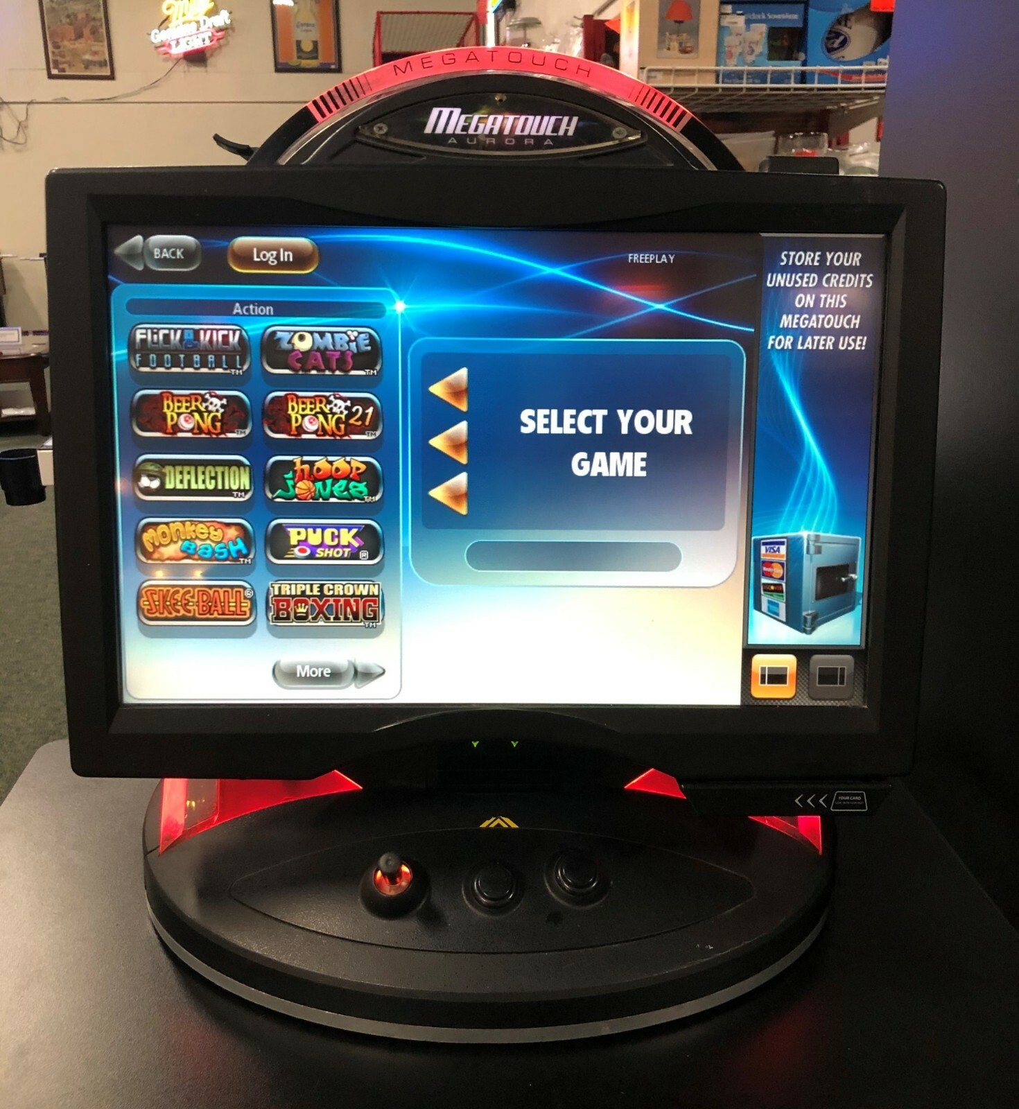 Merit Megatouch Aurora Arcade Video Multi Game Machine