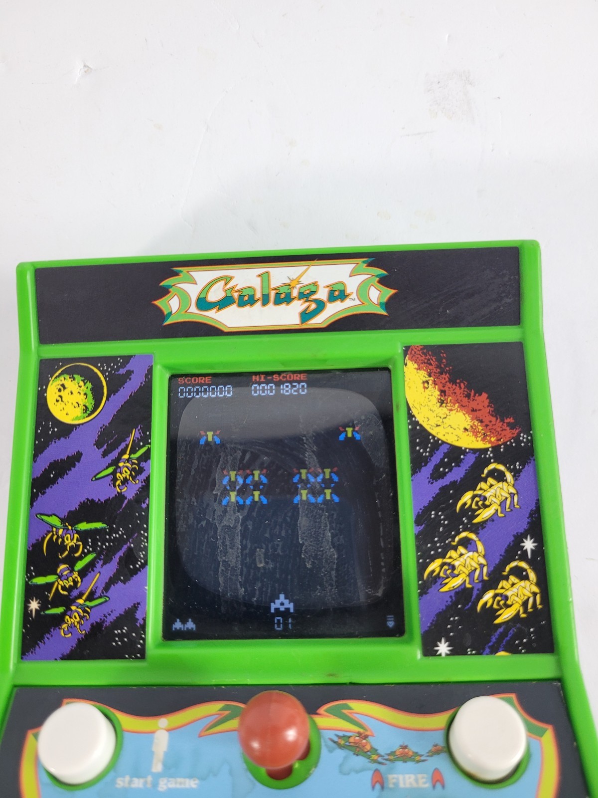 Galaga Mini 80’s Retro Arcade Video Game – Basic Fun / Bandai Namco – Tested