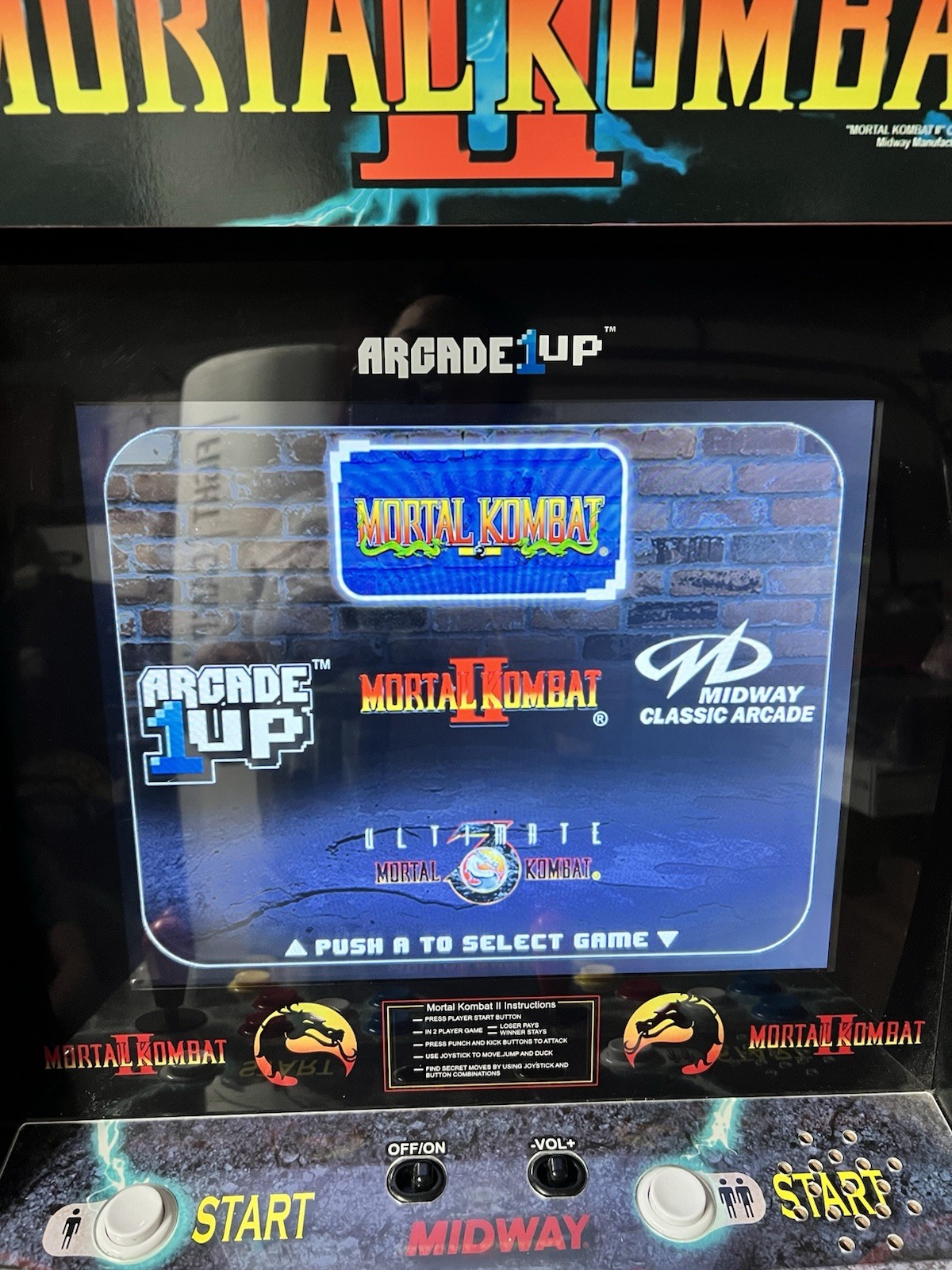 Arcade1UP Mortal Kombat II Midway Legacy Arcade with Riser GREAT CONDITION