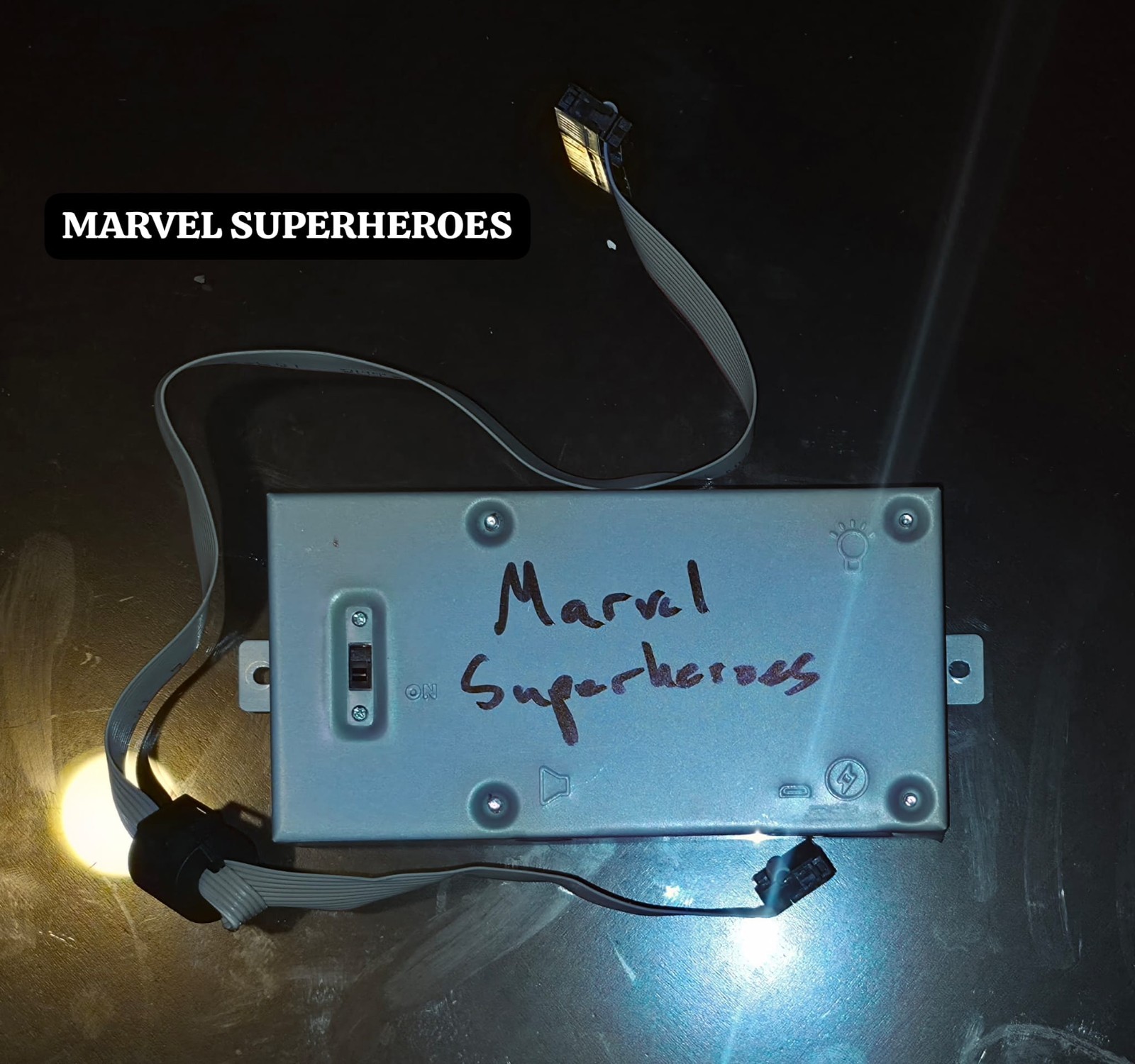 Arcade1Up MARVEL Super Heroes PCB and ribbon cable