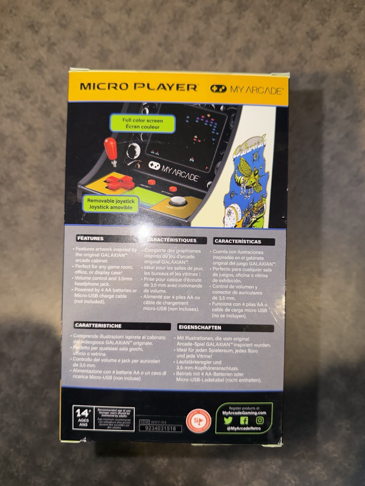 GALAXIAN My Arcade Retro Tabletop Mini Arcade Game 2018