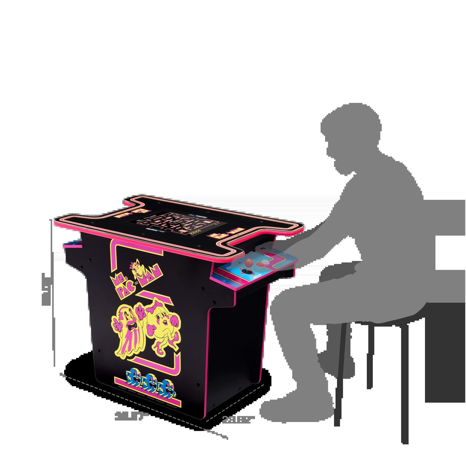 Ms.Pac-Man Head-To-Head Arcade Machine Retro Home Arcade Table 12 Classic Games