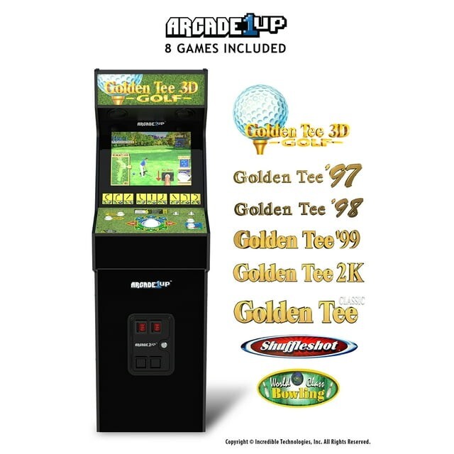 Arcade1UP – Golden Tee 3D 35th Anniversary Deluxe Home Video Game Arcade Machine