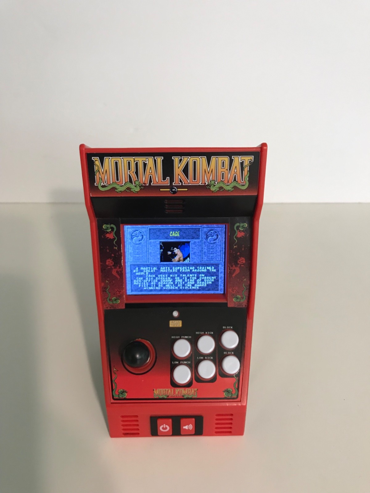 Basic Fun Warner Bros Mortal Konbat Mini Arcade Klassic Game TESTED Works Great