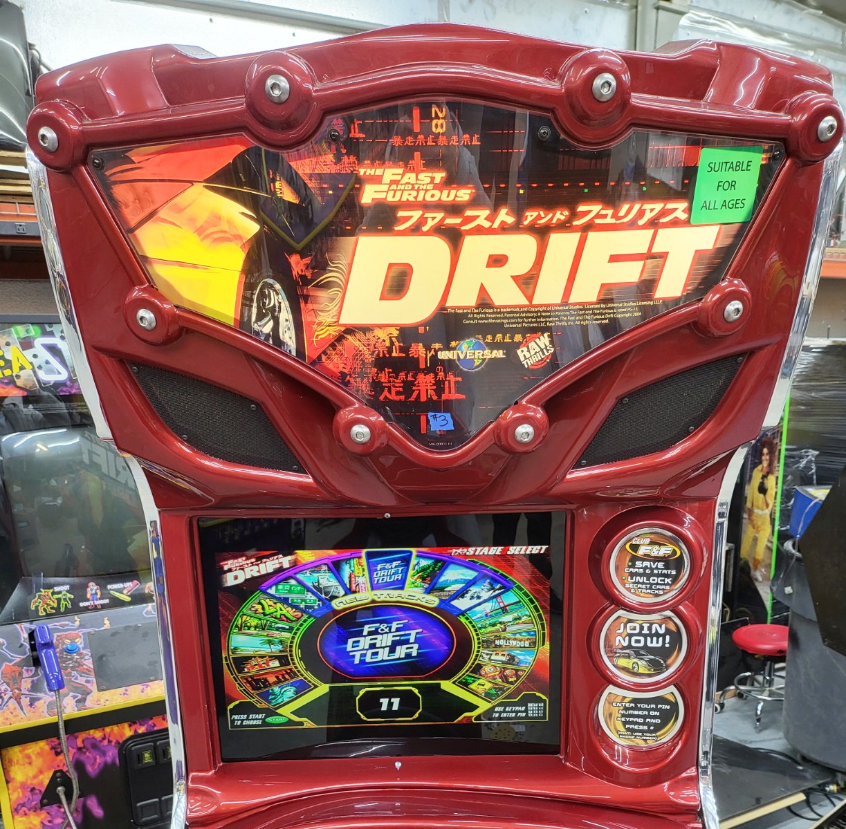 The Fast and Furious DRIFT Sit Down Arcade Driving Video Game Machine 24″ LCD #3