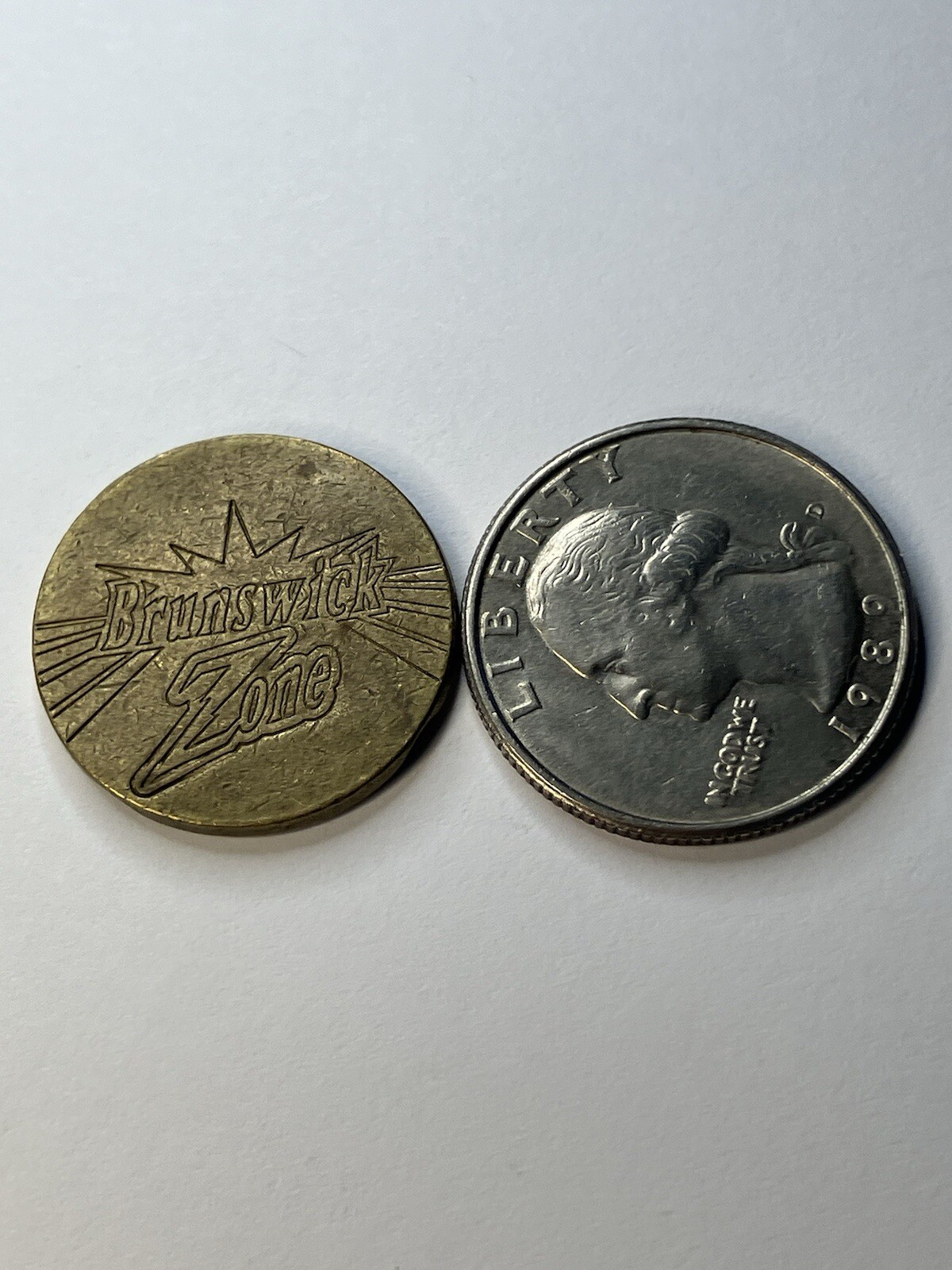 Older Brunswick Zone Bowling Alley Arcade Token #tf1