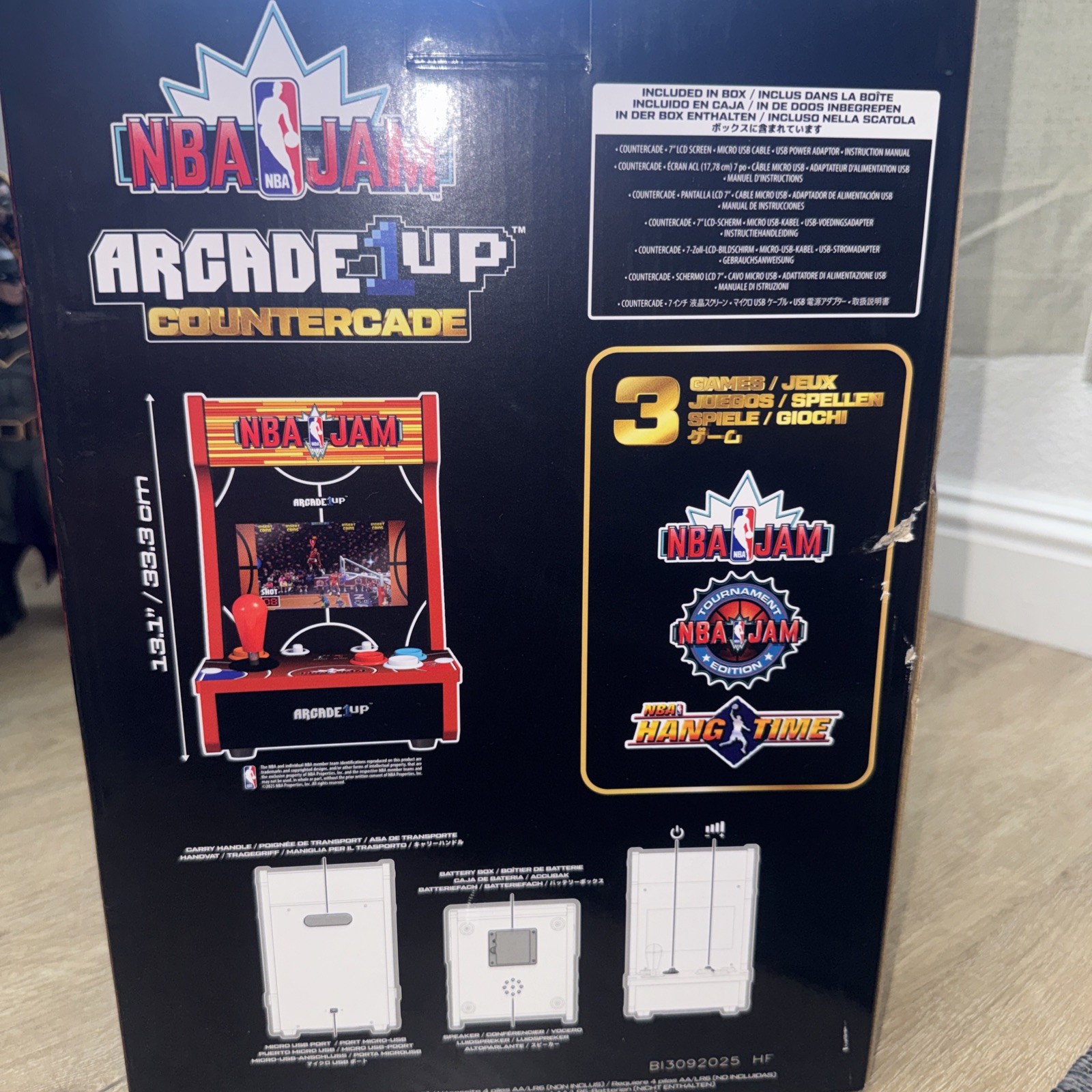 Arcade1Up NBA JAM Countercade Arcade w/3 Games, 7″ LCD Screen (Open Box)