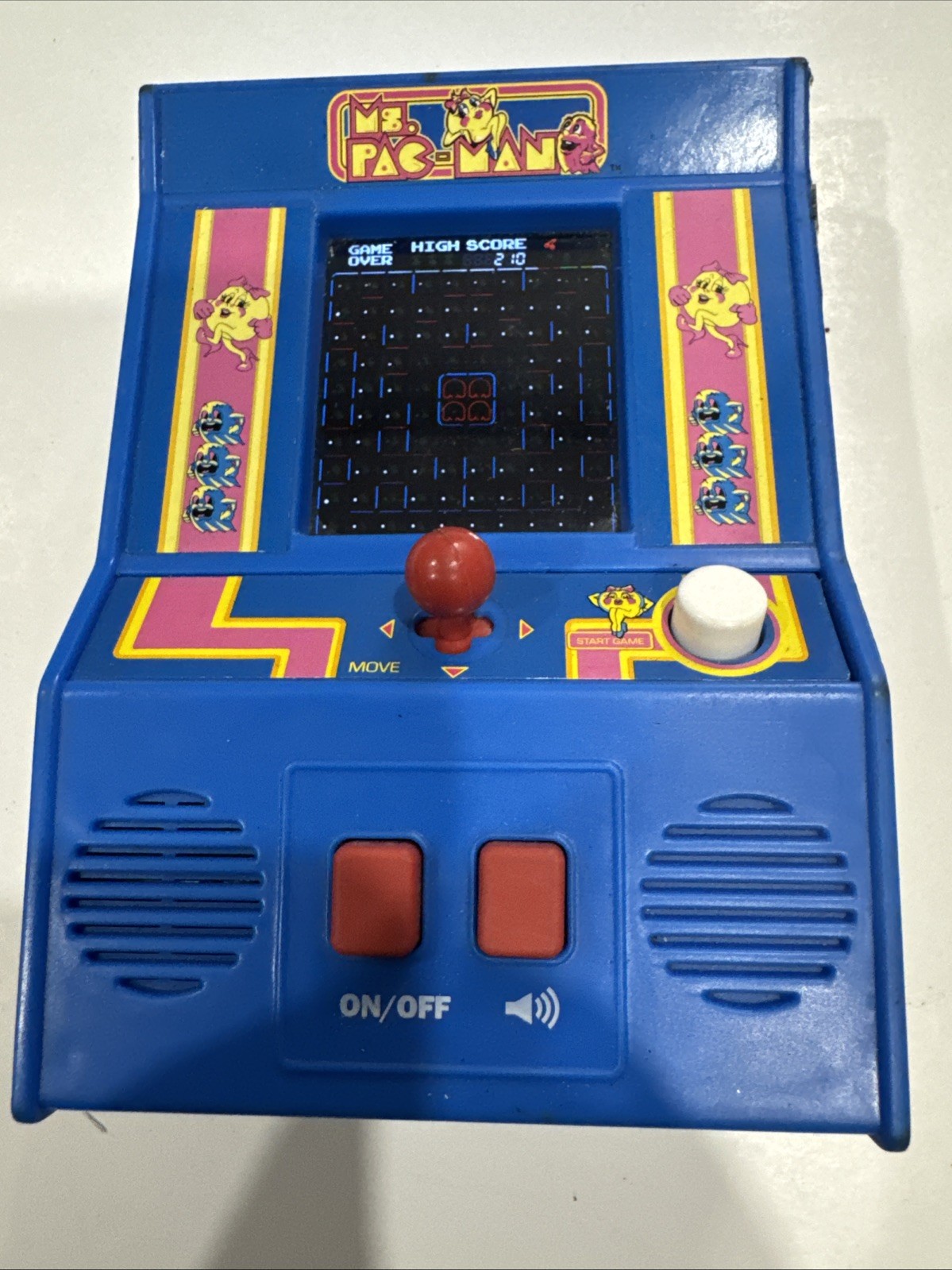 Namco Ms. Pac-Man My Arcade 7” Mini Arcade Machine Video Game Bandai Working #14