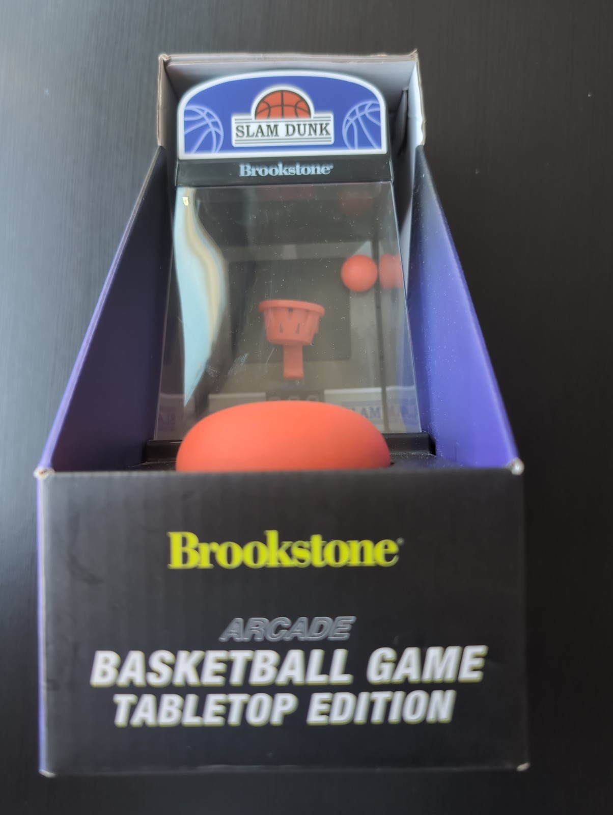 Brookstone Slam Dunk Tabletop Basketball Game Digital Scoreboard New Sealed