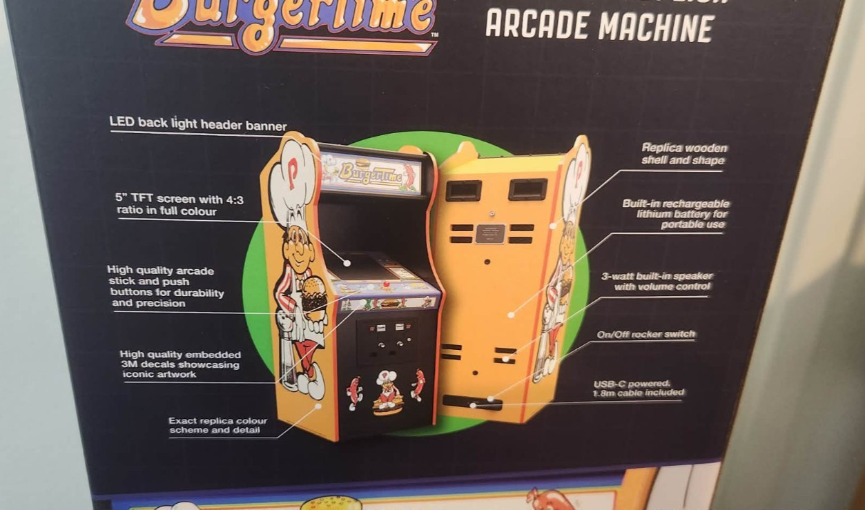 Numskull Quarter Arcades Burger Time Collector’s Edition Mini Arcade Retro 1/4 S