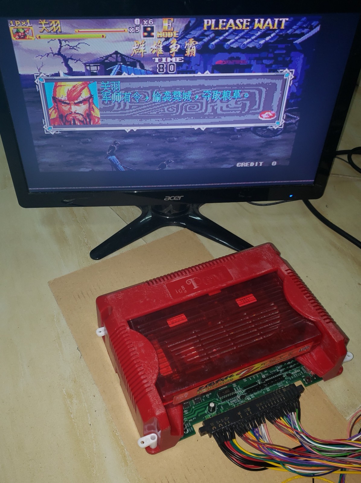 Knights of Valour 2 Nine Dargons Cart with IGS console Arcade Video Game PGM