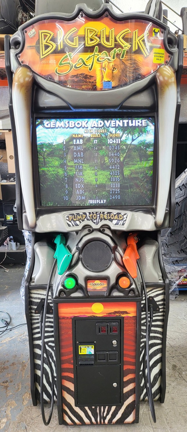 BIG BUCK HUNTER Pro SAFARI Full Size Arcade Shooting Game – WORKING GREAT! (S3)