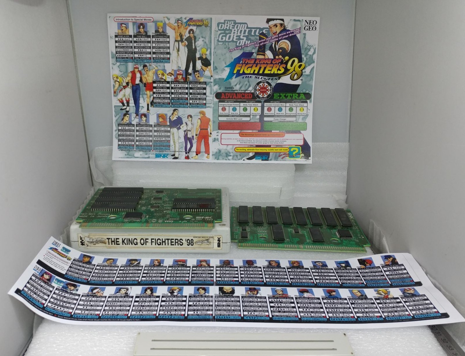The King of Fighters 98 MVS SNK Cart Original Arcade Video Game Japan