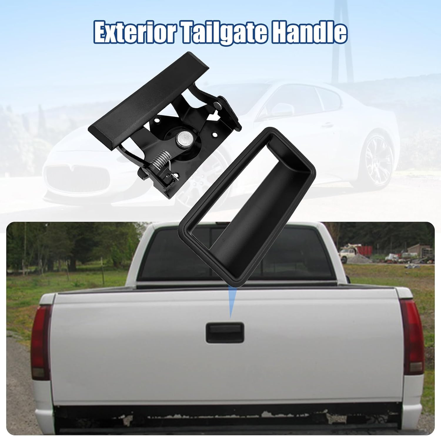 Exterior Tailgate Handle Latch Compatible with Chevy GMC C/K C1500 C2500 C3500 K