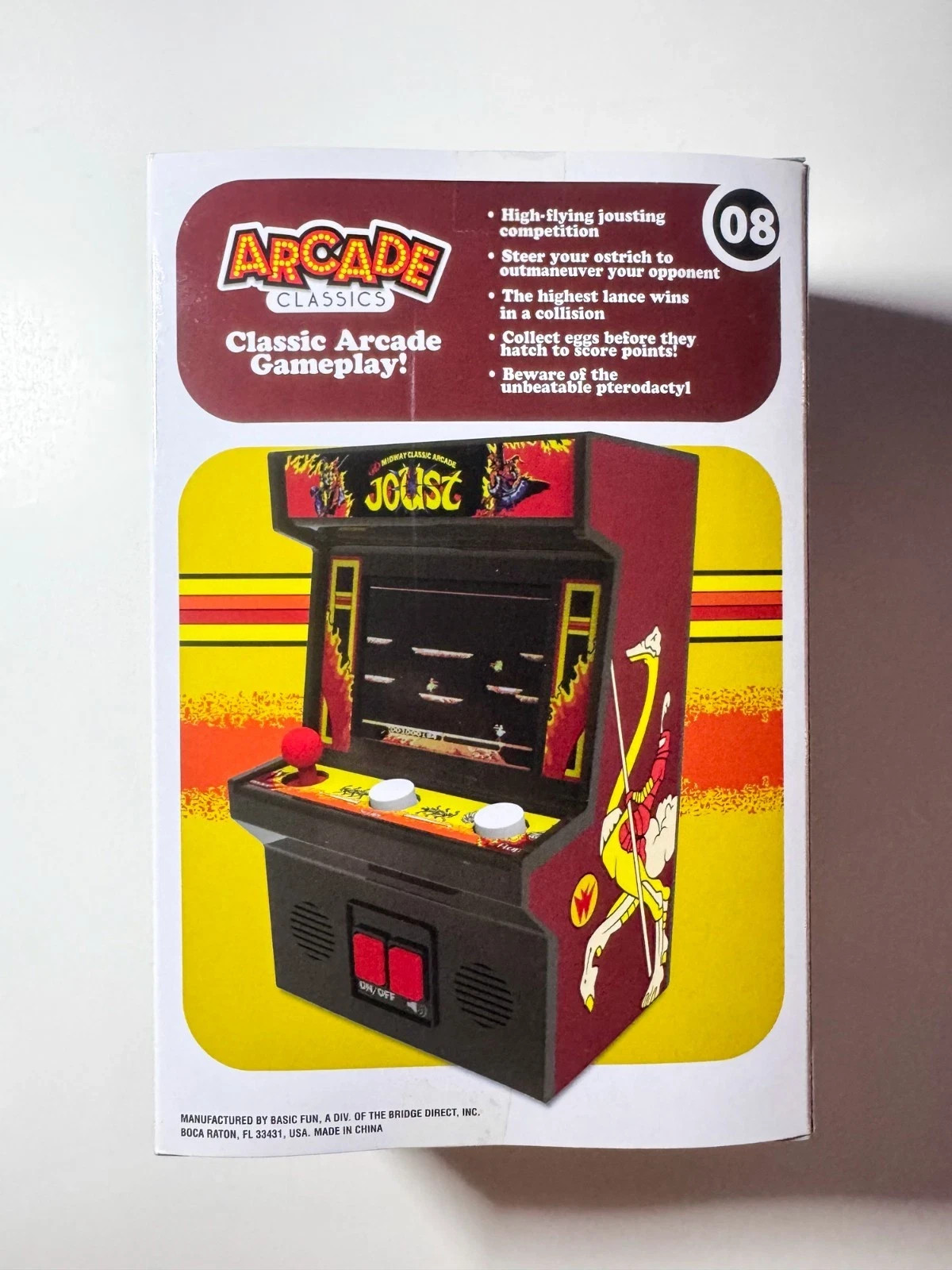 Retro Joust Mini Arcade Classics 08 – Midway Classic Arcade Game NIB – Basic Fun