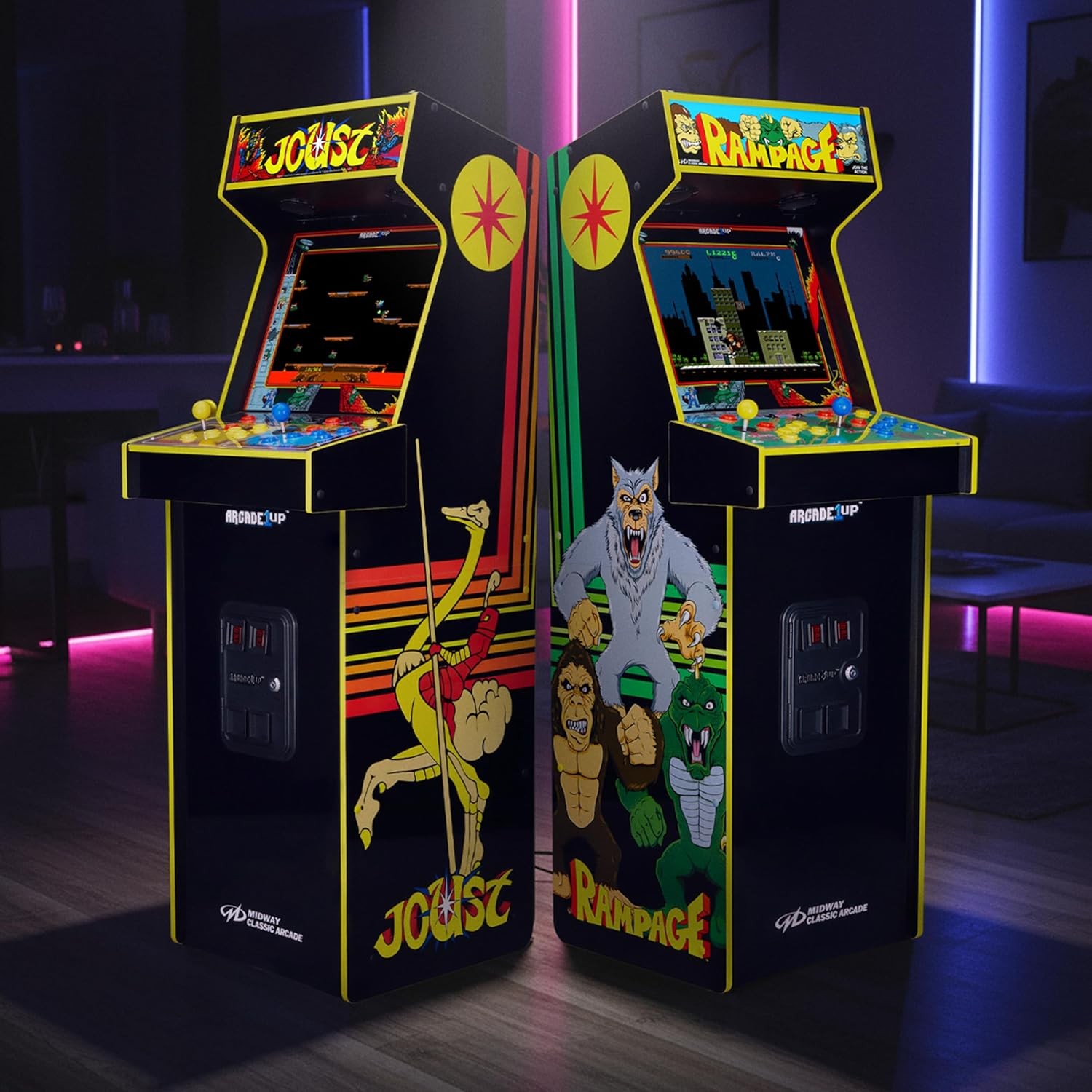 ARCADE1UP Rampage/Joust Deluxe Arcade Machine