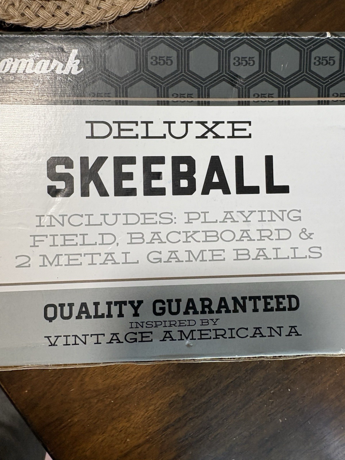 Promark Deluxe Skee Ball Wooden Desktop Arcade Game Complete In Box