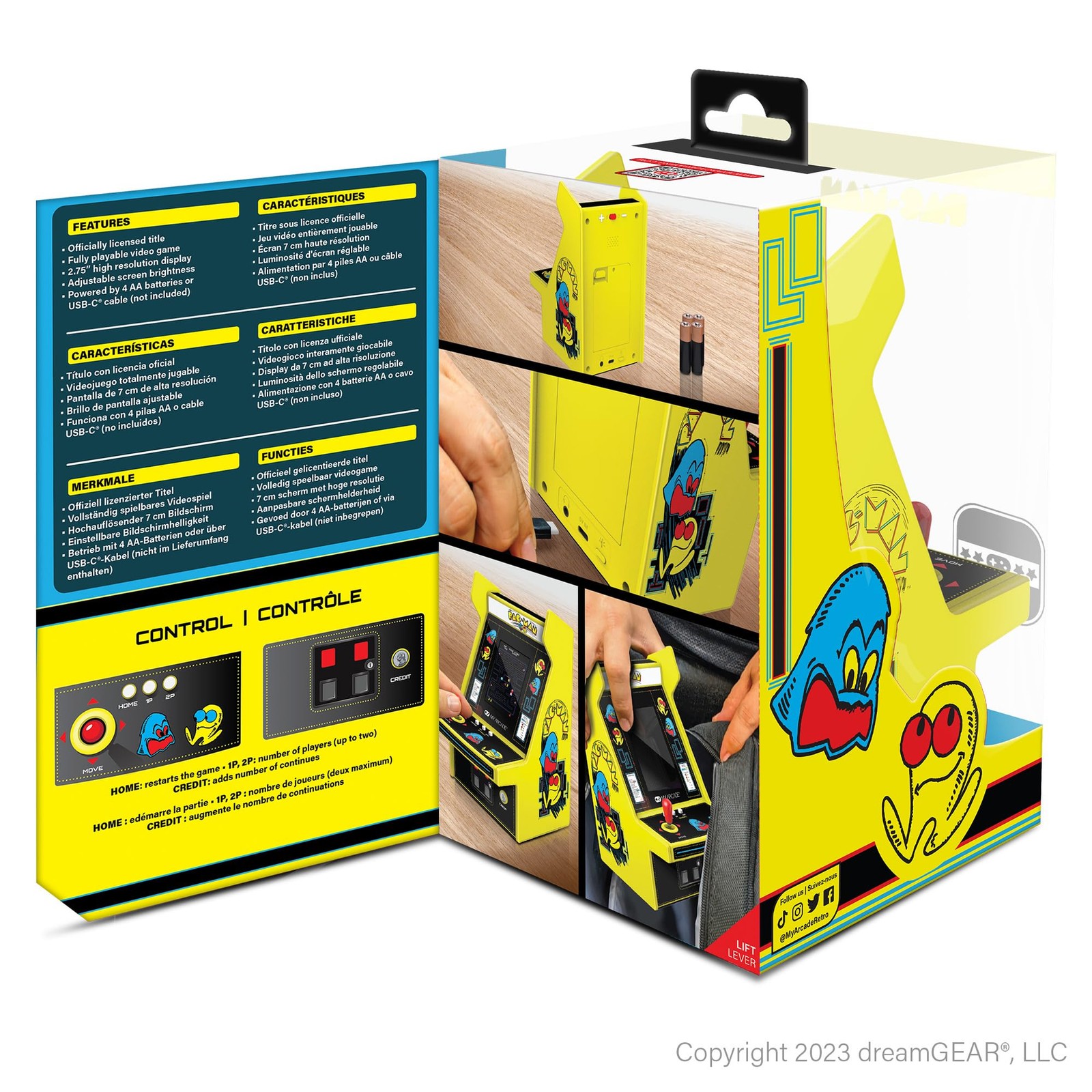 My Arcade Pac-Man Micro Player Pro: 6.8″ Handheld Game, Small, Multi
