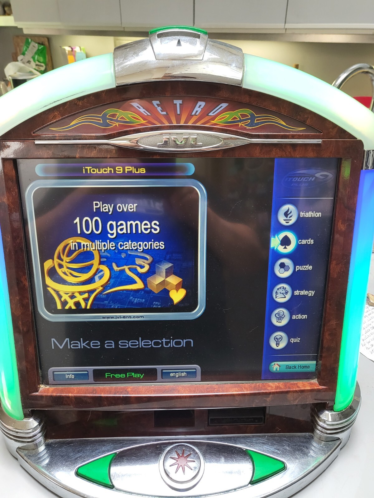 JVL Retro itouch 9+ megatouch touch screen Countertop 100+ like merit games sale