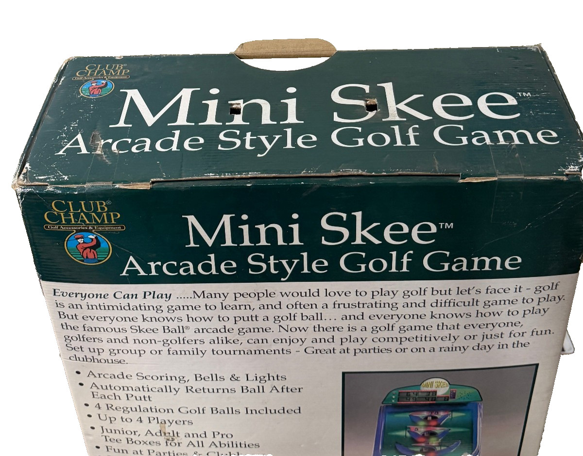 Club Champ Mini Skee Arcade Style Golf Game *In Box *Check Description