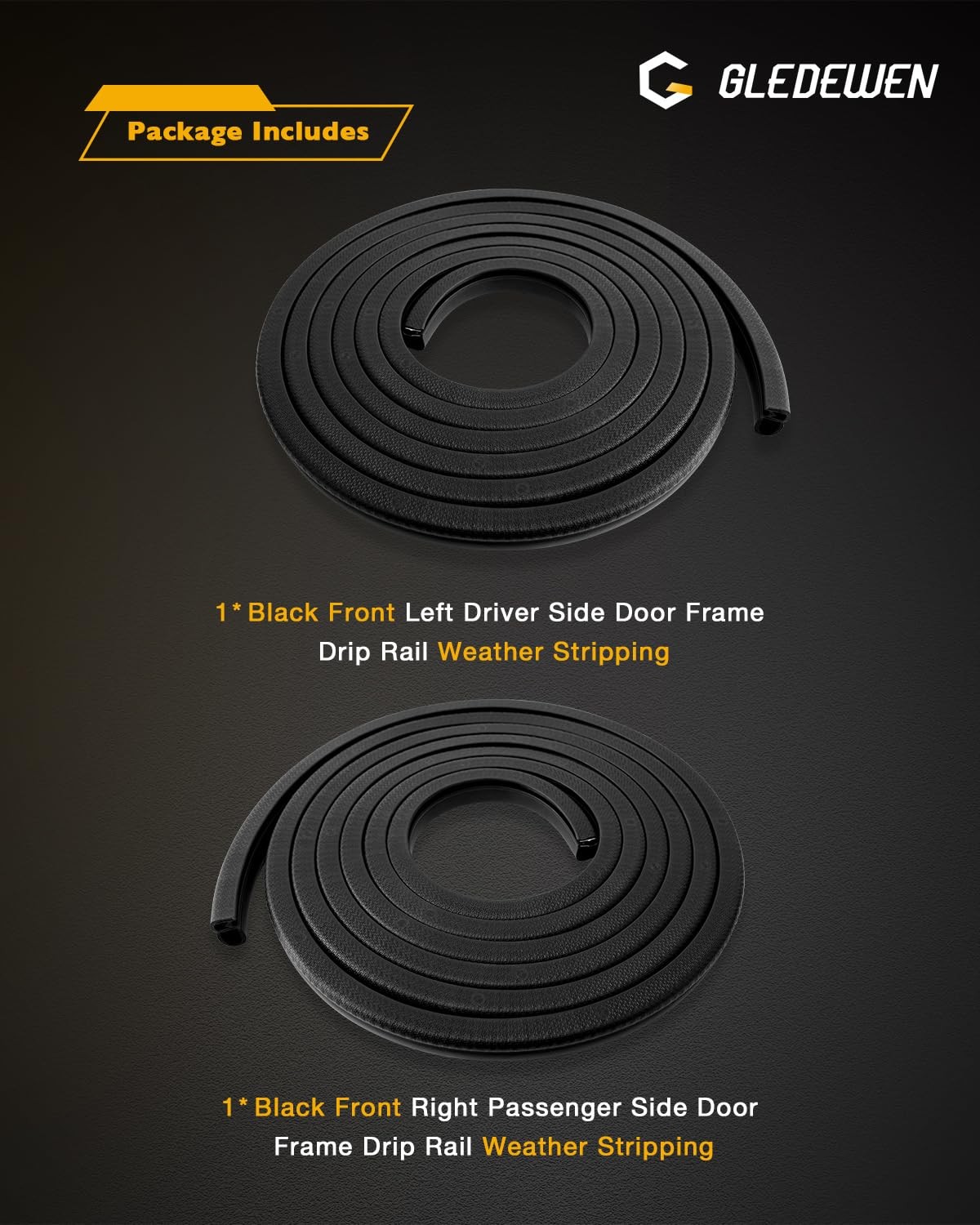 Chevy GMC C1500 C2500 C3500 Door Seal Weatherstrip 1988-2000 Compatible K1