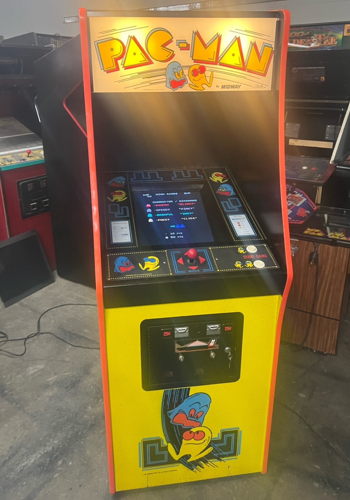 PAC-MAN ARCADE MACHINE by MIDWAY (Excellent Condition) *RARE*