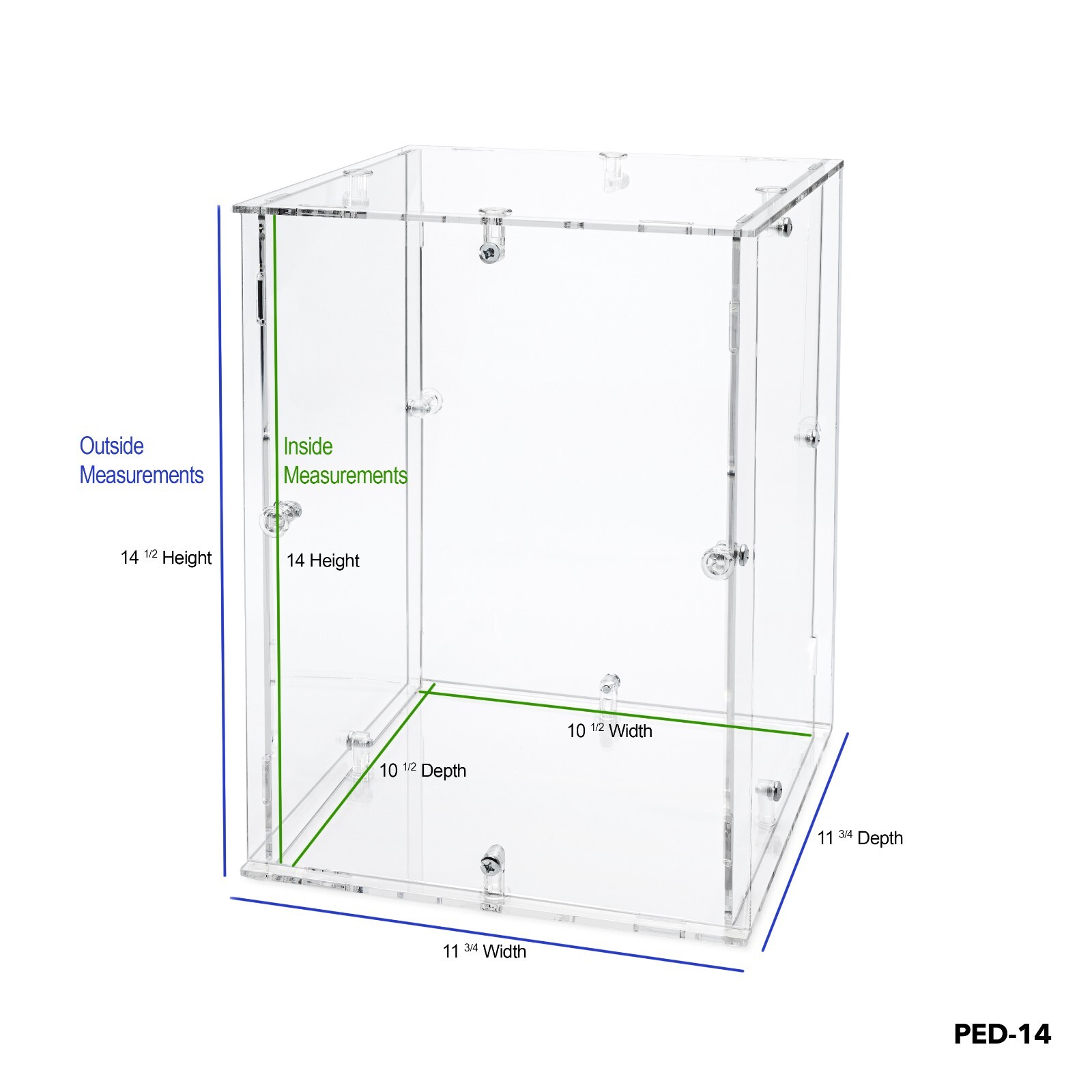 Clear Choice 6-Sided Acrylic Box – Easy to Assemble, for Displaying Collectibles