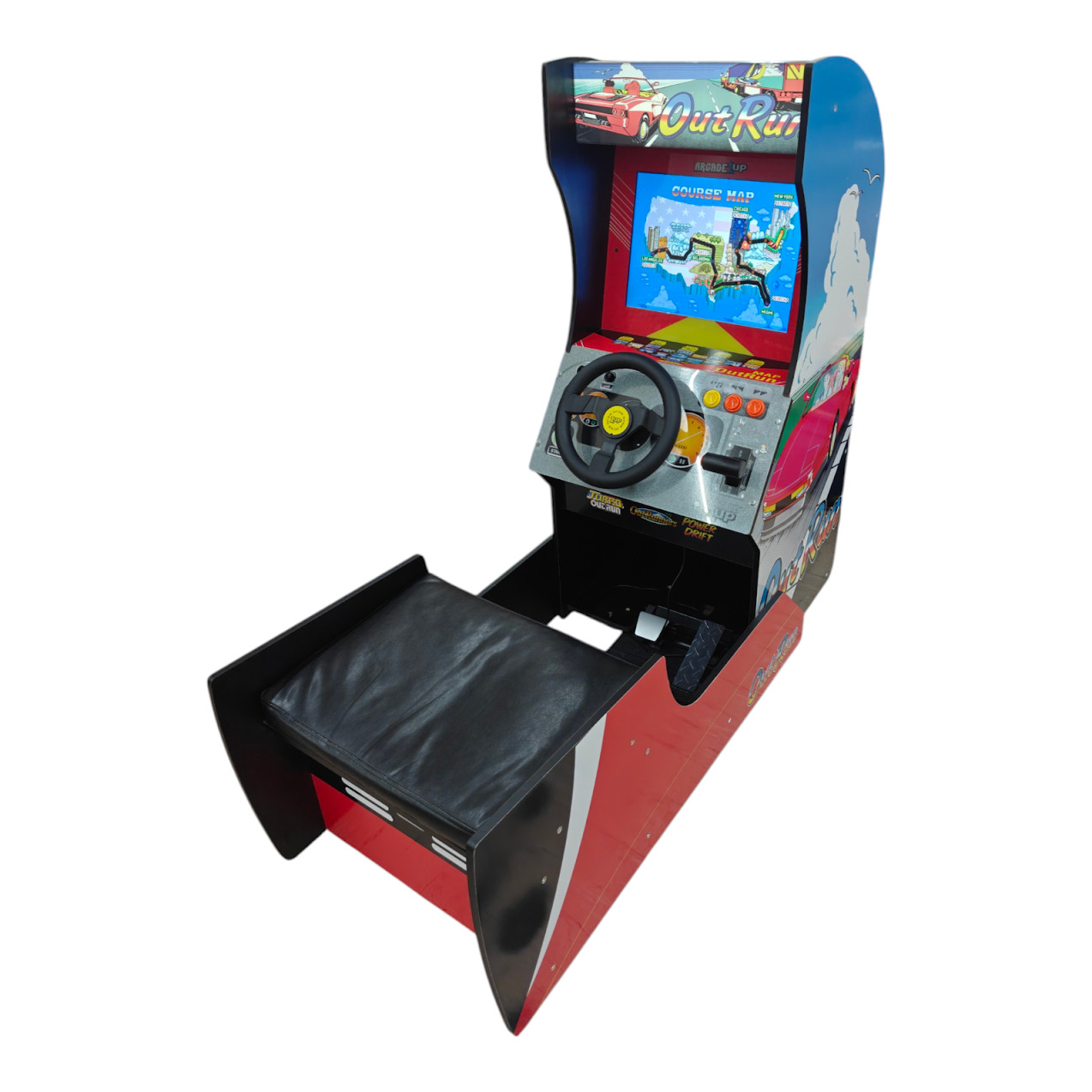 Arcade1Up OutRun Sit Down Racing Arcade Cabinet 4 Games