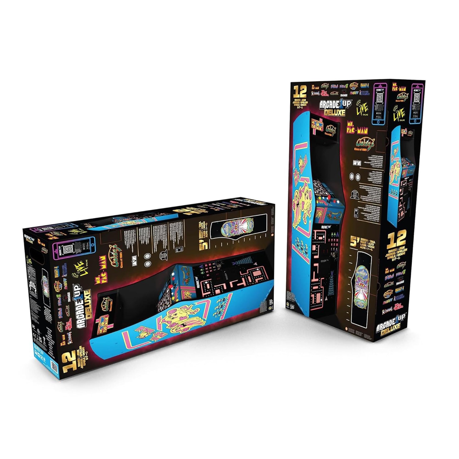 Deluxe 5ft Arcade Machine – 12 Classic Games for Home Fun!