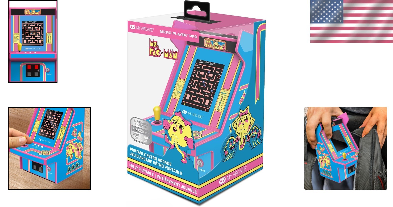 Ms. Pac-Man Handheld Arcade – Officially Licensed Collector’s Item for Gamers